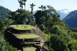 Vestígios de Cidade Perdida na Colômbia.